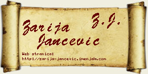 Zarija Jančević vizit kartica